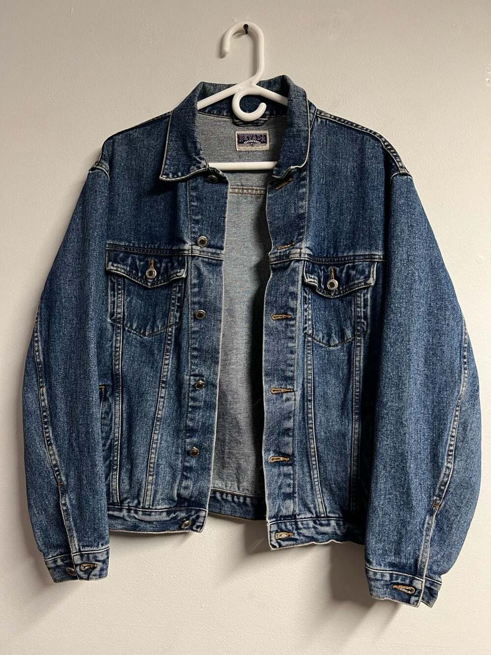 Vintage Nevada Jeanswear Denim Jacket Blue Faded Distressed